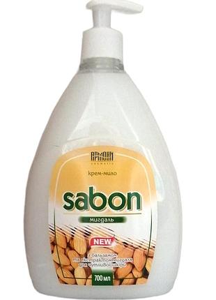 Жидкое крем-мыло армони sabon мед и миндаль с дозатором 700 мл