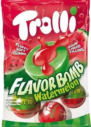 Конфеты желейные trolli flavor bomb watermelon 75 г