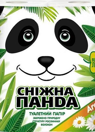 Туалетная бумага снежная панда арома 4 рулона