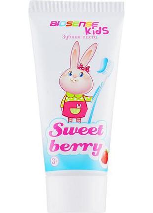 Дитяча зубна паста bioton biosense kids sweet berry 3+ років 50 мл