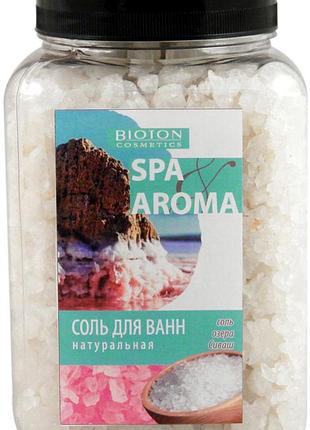 Сіль морська для ванн bioton cosmetics spa&aroma натуральна сіль озера сиваш 750 г
