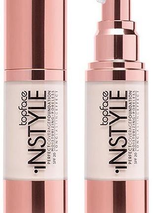 Тональная основа topface instyle - perfect coverage foundation №001 ivory rose 30 мл