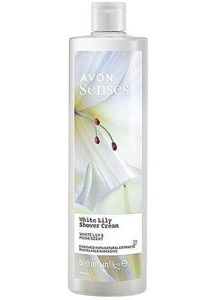 Крем-гель для душу avon senses white lily 500 мл