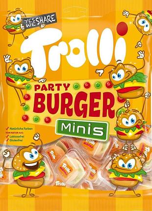 Конфеты желейные trolli party burger minis 170 г