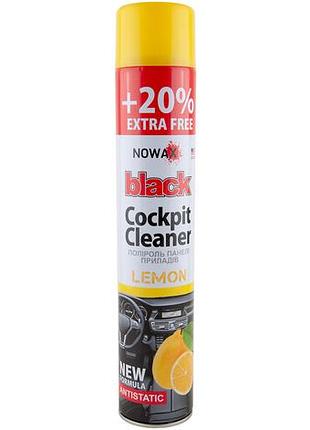 Полироль для панели приборов nowax black cockpit cleaner lemon 750 мл