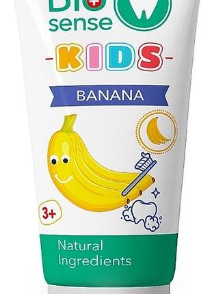 Детская зубная паста bioton biosense kids banana 3+ лет 50 мл