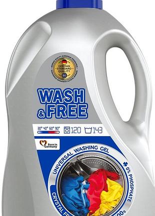 Жидкое средство для стирки wash & free universal 5000 г