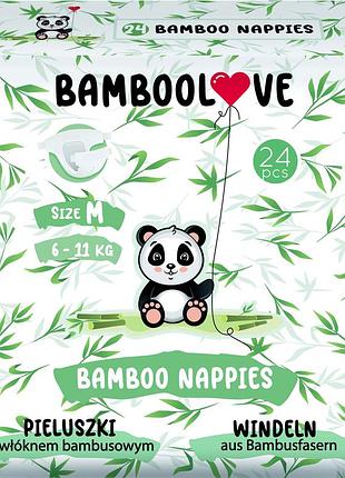 Подгузники bamboolove размер м (6-11 кг) 24 шт