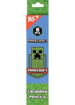 Карандаши детские yes 290724 minecraft 6 цветов