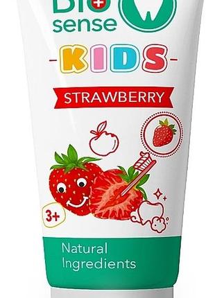 Детская зубная паста bioton biosense kids bubble strawberry 3+ лет 50 мл
