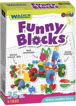 Конструктор wader funny blocks 41830 36 элементов 2