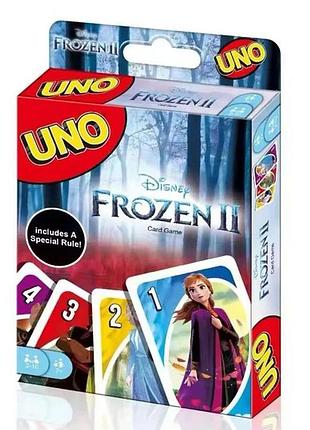 Uno frozen ii - настільна карткова гра, уно карти гральні 108 карт