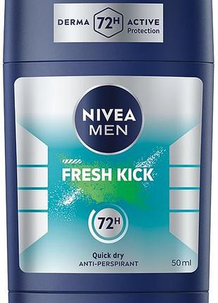 Дезодорант-стик мужской nivea fresh kick 72 часа 50 мл