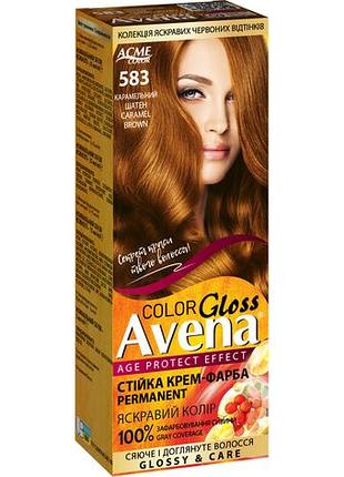 Фарба для волосся acme color avena 583 карамельний шатен