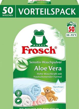 Стиральный порошок frosch sensitive aloe vera 3.3 кг 50 циклов стирки