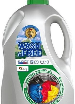 Рідкий засіб для прання wash & free гірська свіжість 5000 г