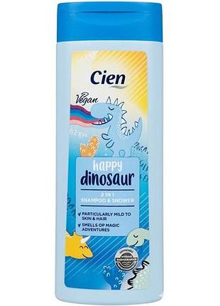 Детский шампунь и гель для душа cien happy dinozaur 300 мл