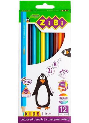 Карандаши цветные zibi zb2414 12 цветов