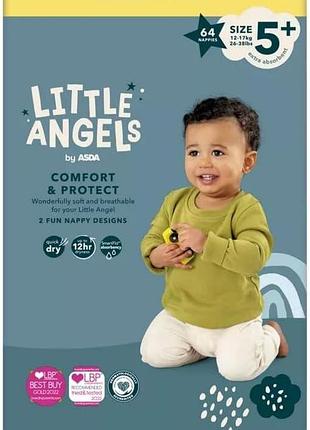 Подгузники asda little angels comfort & protect 5+ (12-17 кг) 64 шт