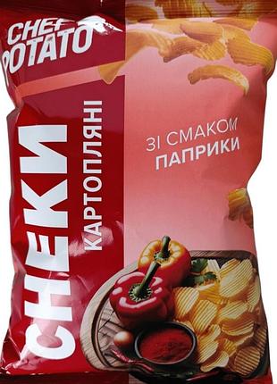 Снеки картофельные chef potato со вкусом паприки 120 г