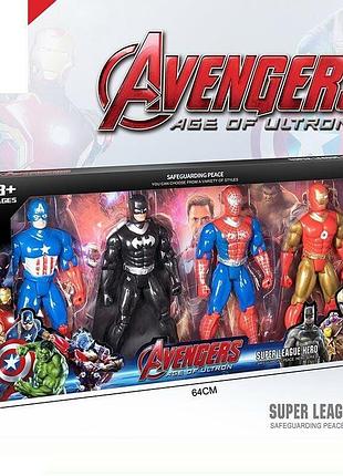 Набор героев 6624 а avengers (подсветка, подвижные части, шарнирное соединение суставов)