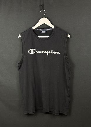 Майка мужская, черная, champion, xl, отличное состояние. оригинал.