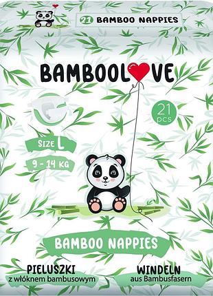 Подгузники bamboolove размер l (9-14 кг) 21 шт