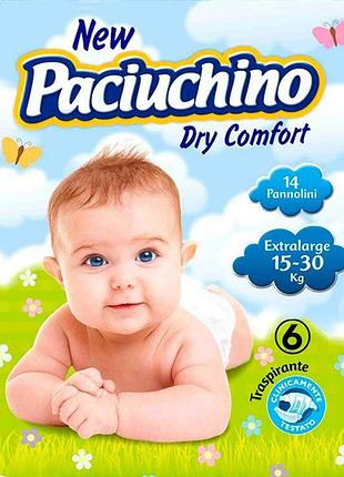 Подгузники детские paciuchino 6 (15-30 кг) 14 шт