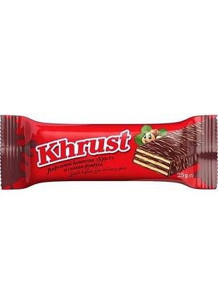 Батончик вафельный khrust со вкусом фундука 25 г