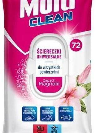 Влажные салфетки для уборки универсальные luba multi clean magnolia 72 шт