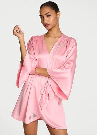 Сатиновий халат victoria’s secret оригінал розміри m/l