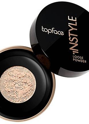 Пудра рассыпчатая topface instyle 102 light beige 10 г