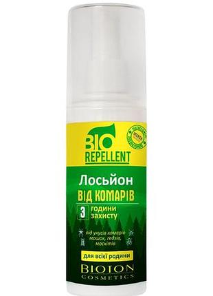 Лосьйон від комарів bioton cosmetics bio repellent 3 години захисту 100 мл