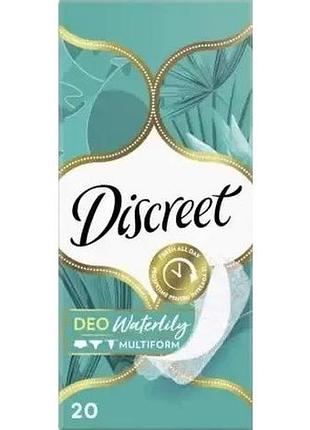 Ежедневные гигиенические прокладки discreet deo water lily multiform 20 шт
