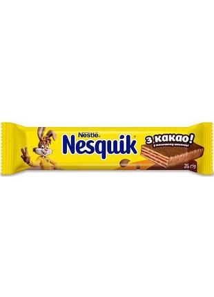Вафельный батончик nestle nesquik с какао 26 г