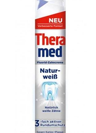 Зубна паста з дозатором theramed natur-weib 100 мл