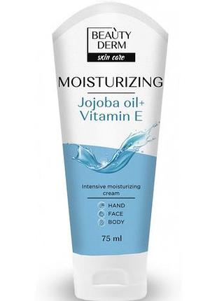 Зволожуючий крем beautyderm для обличчя рук та тіла moisturizing 75 мл