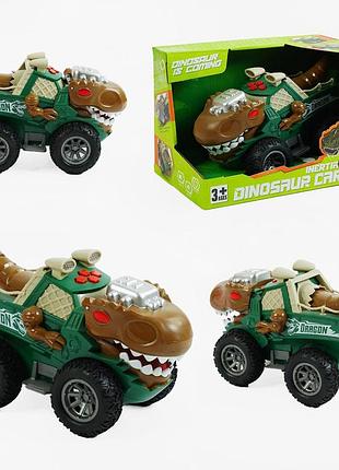 Машина sy 200-3 dinosaur car (звук, подсветка, инерция, движущийся хвост)