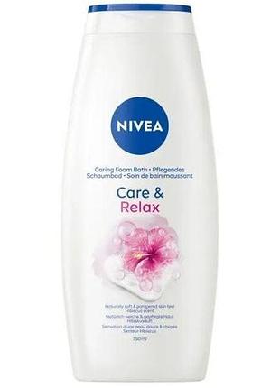 Гель для душа женский nivea care & relax 750 мл