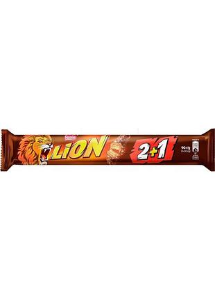 Батончик шоколадный nestle lion 2+1 90 г