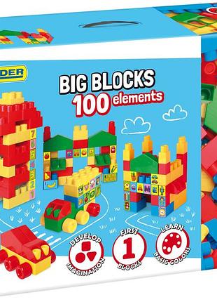 Конструктор wader big blocks 41593 100 элементов 2