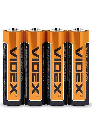 Батарейка солевая videx r6p aa пальчик 1 шт