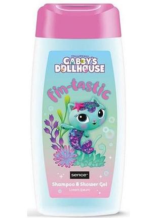 Детский шампунь-гель для душа 2in1 gabby\'s dollhouse fin-tastic 210 мл