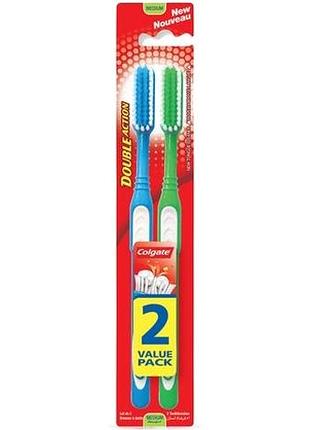 Зубна щітка colgate double action medium 2 шт