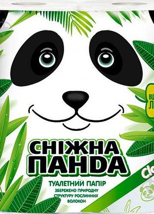 Туалетная бумага снежная панда classic 4 рулона
