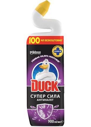 Средство для унитаза duck суперсила антиналет 900 мл