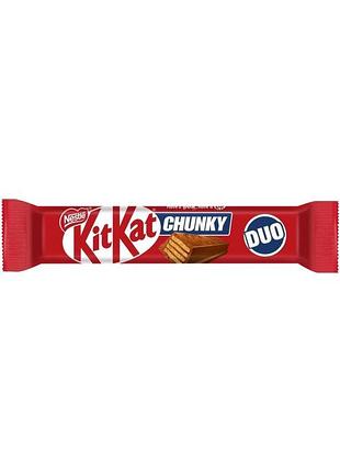 Батончик шоколадный nestle kitkat chunky duo 64 г
