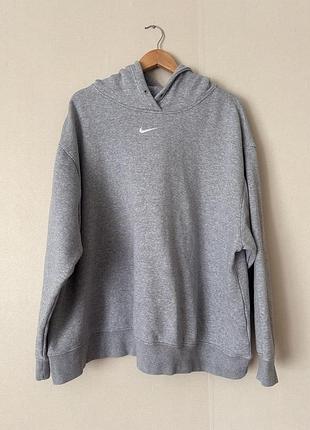 Сірий оверсайз базовий худі nike, xl