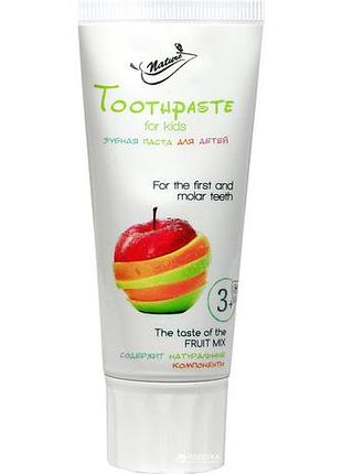 Детская зубная паста bioton nature fruit mix 3+ лет 50 мл