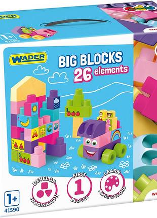 Конструктор wader big blocks 41590 26 элементов 2